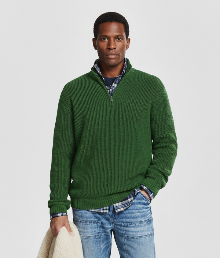 Men’s Knitted Half-Zip Jumper – Smart Casual Layer