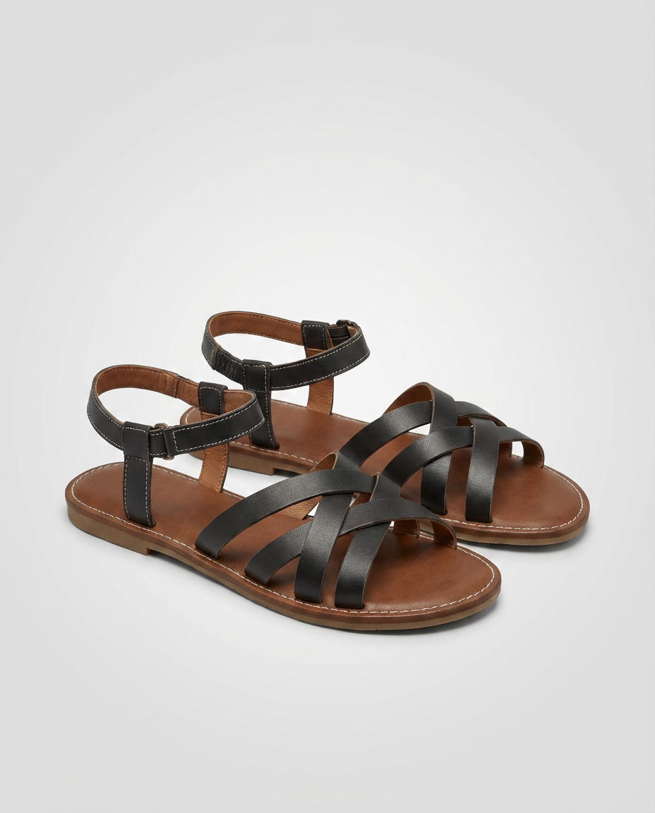 The Margot Strappy Flat Sandal