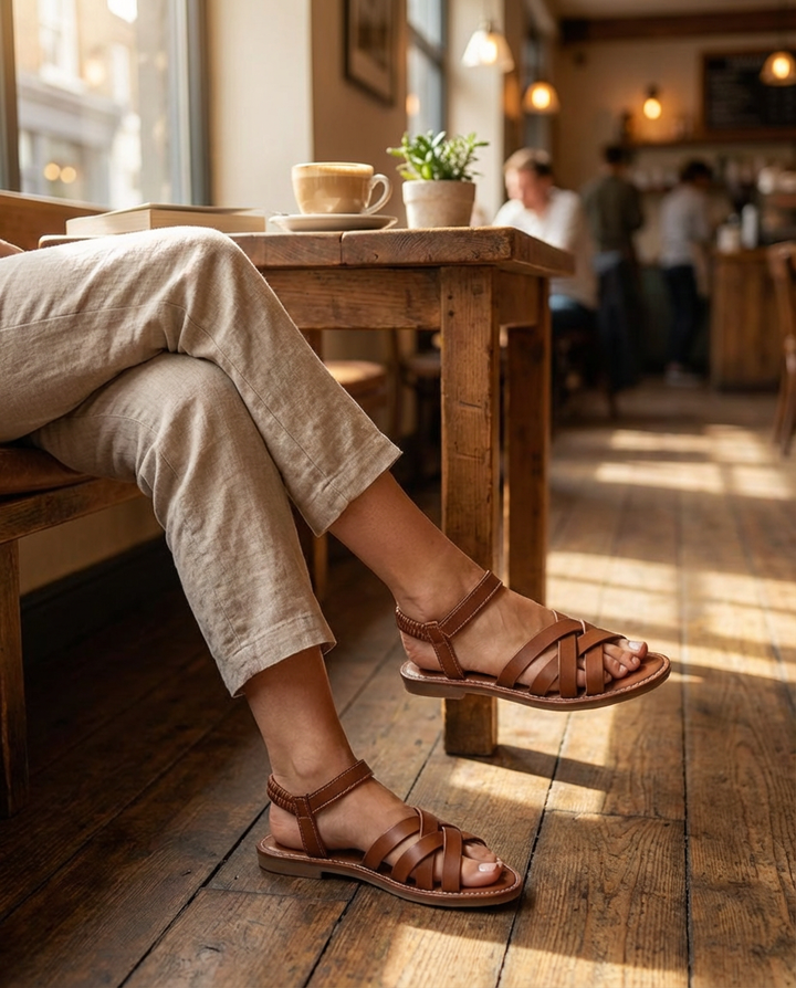The Margot Strappy Flat Sandal